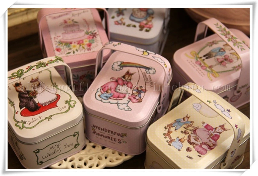 New Hand-Painted Illustrations Peter Rabbit Tote Tin Box Jewelry Box Storage Case Iron Box Candy Container Gift Box